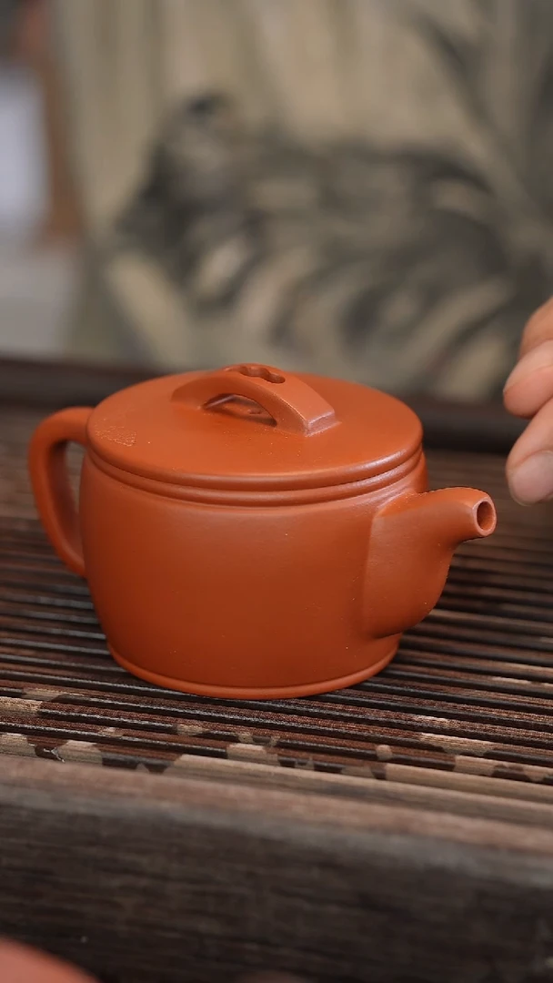茶壶紫砂汉瓦 朱泥 半手工 200cc