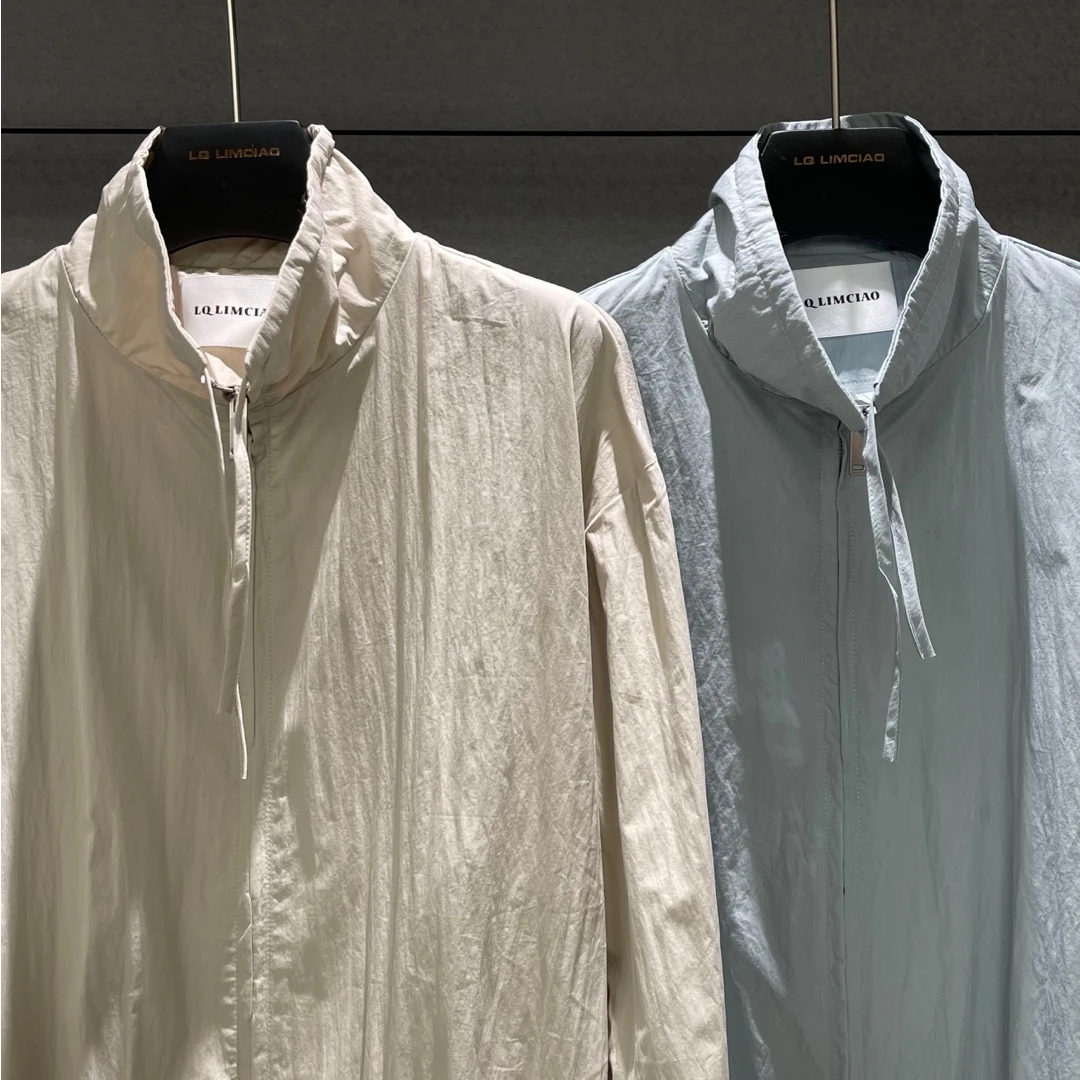 【清 不退差价】春秋设计师款抽绳领休闲外套3557