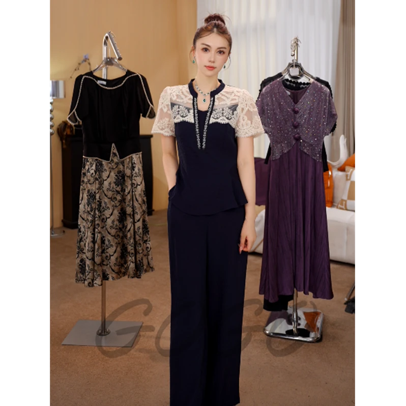 G6862小香风职业高端套装女2025夏季高级感减龄上衣加裤子两件套