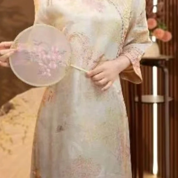 金粉丁香｜新中式国风改良旗袍连衣裙-202531055 安和