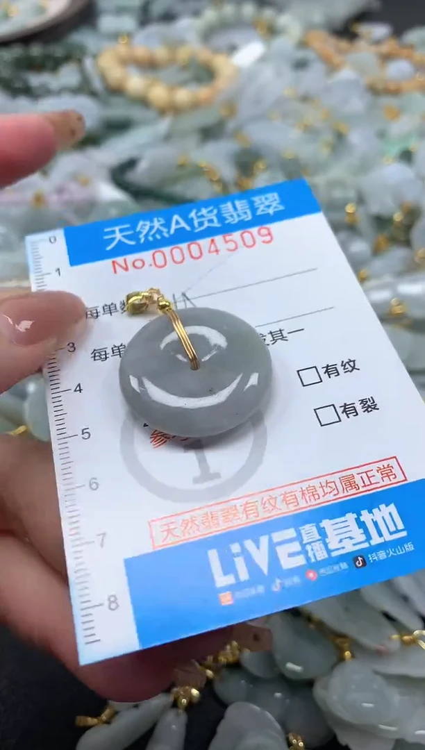 颈饰未镶嵌翡翠净货挂件-4509