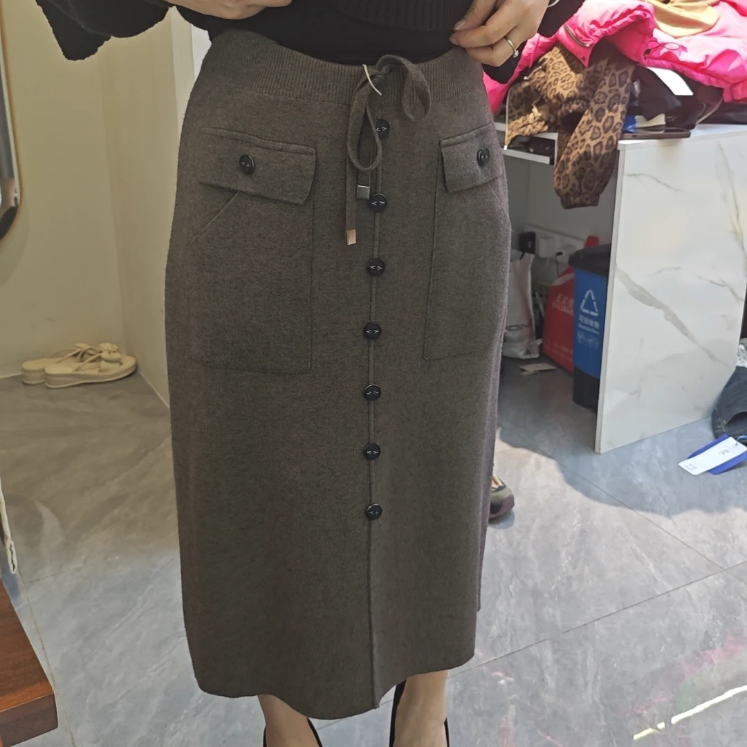 针织半身裙宽松版