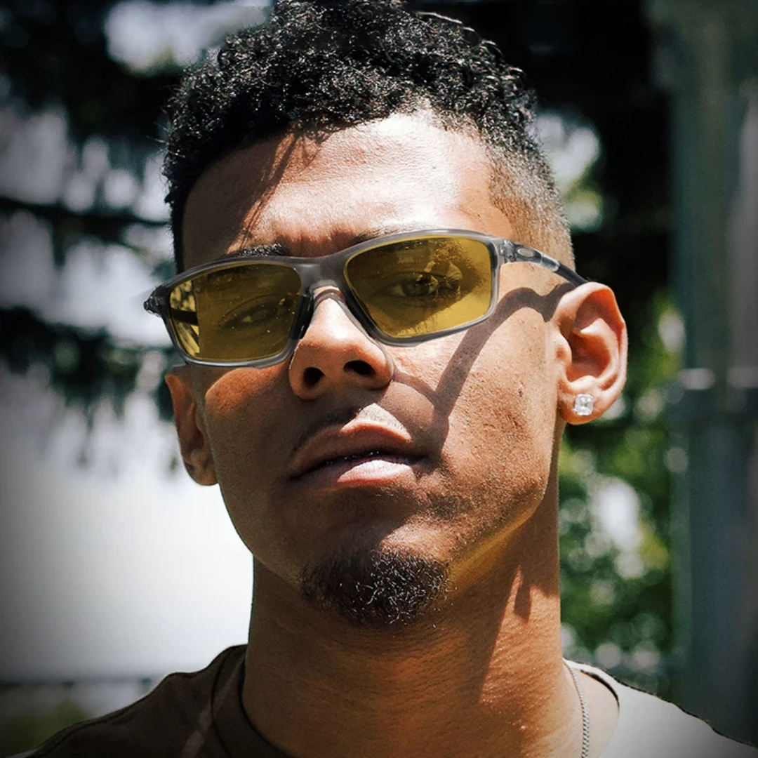 运动款夜视偏光眼镜超轻防脱落防滑驾驶防强光不刺眼户外防紫外线