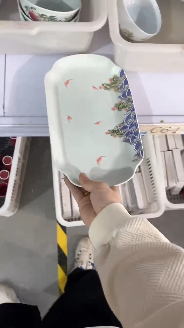 瓷片鱼盘陶瓷茶具茶器