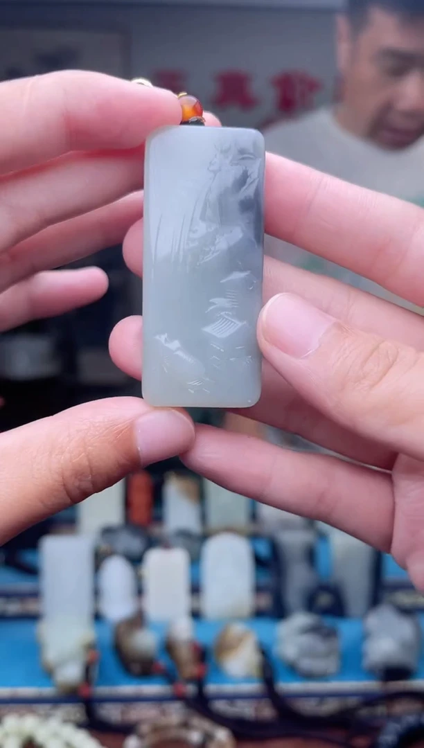 和田玉未镶嵌挂件1