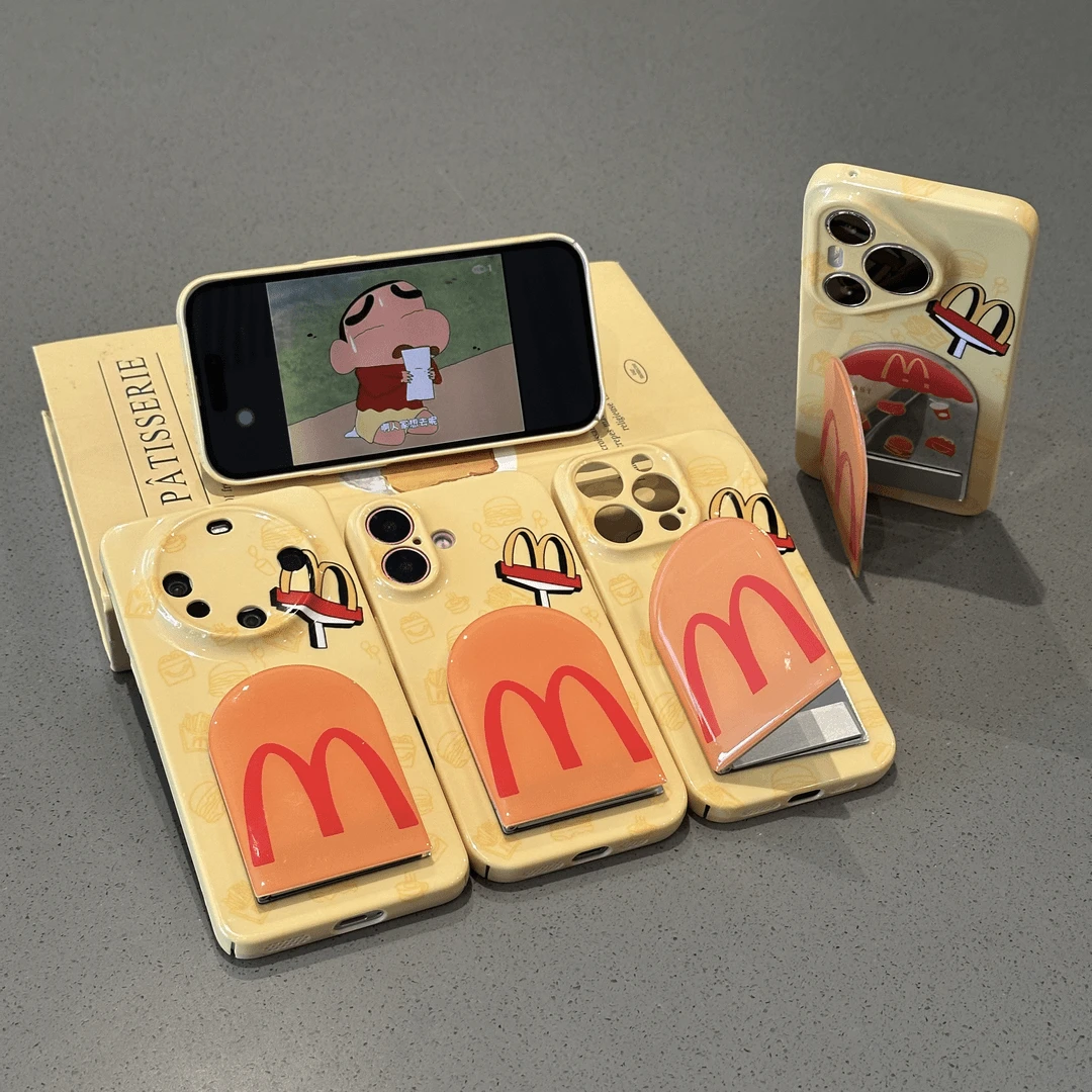 灏吉象趣味m记镜子支架适用苹果16promax菲林全包手机壳华为oppo