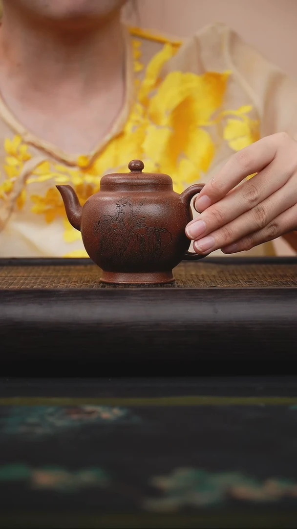 茶壶紫砂南州高士 豆红段