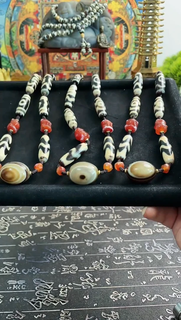 【闪购商品】玛瑙/玉髓项链未镶嵌颜色图案多样发一件