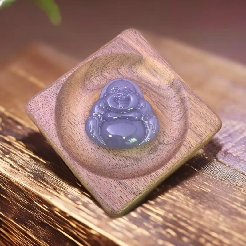 【恩琪珠宝】青海野牛沟产地天然玉石 青海料姻紫佛公