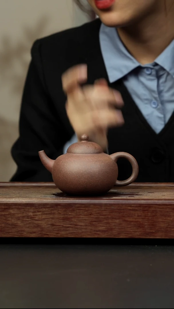 紫砂茶壶百年岩中泥 六拼大象壶