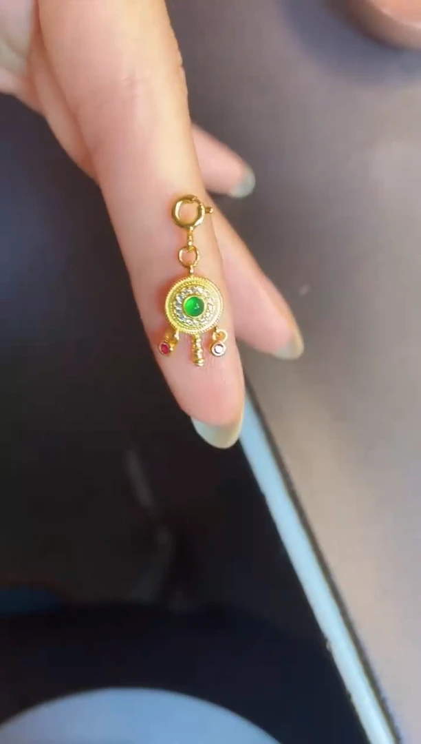 吊坠(不含链)银S925镶嵌翡翠1