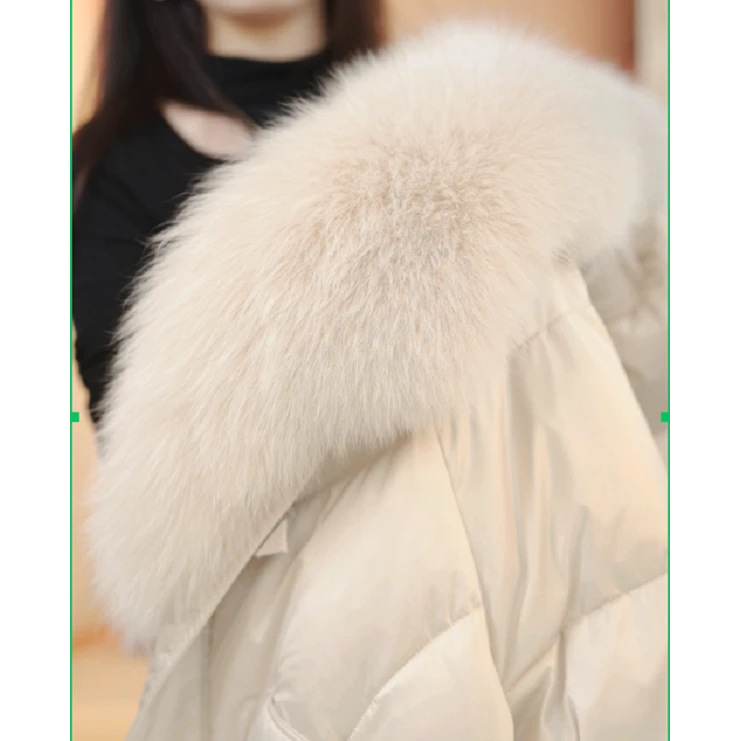 X9449【出口】新款高端鹅绒羽绒服外套（可拆卸毛领）生生