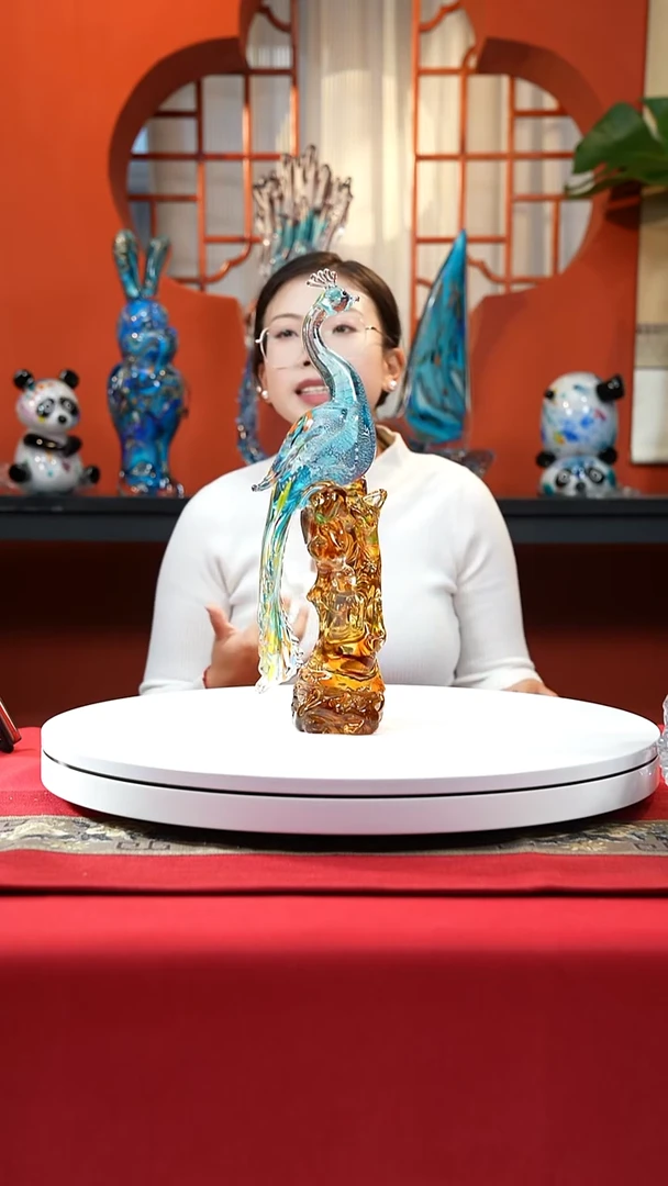 手工艺品琉璃孔雀秒杀