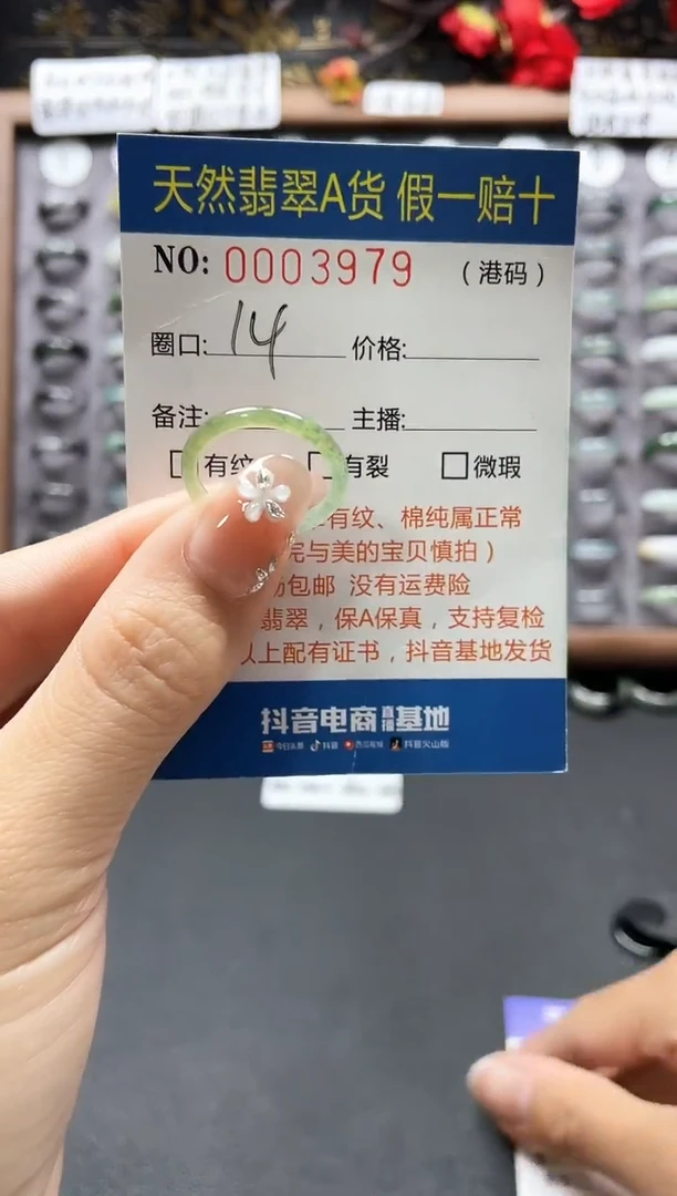 【闪购商品】翡翠戒指未镶嵌             3979