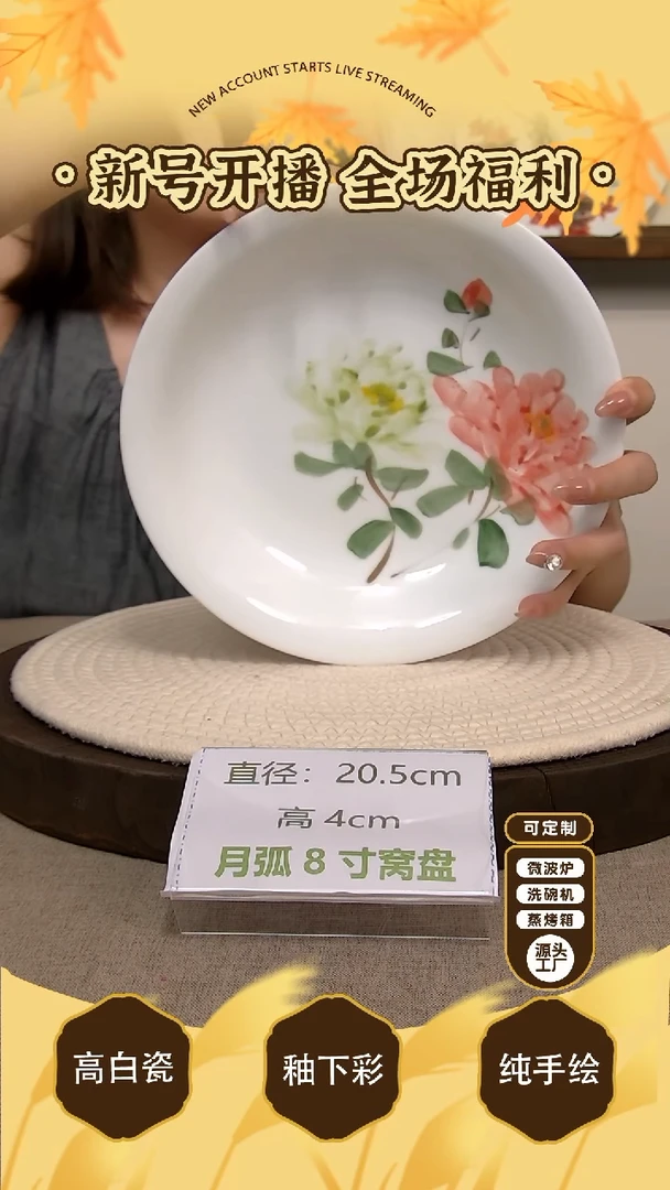 碗景德镇手绘釉下彩陶瓷餐具