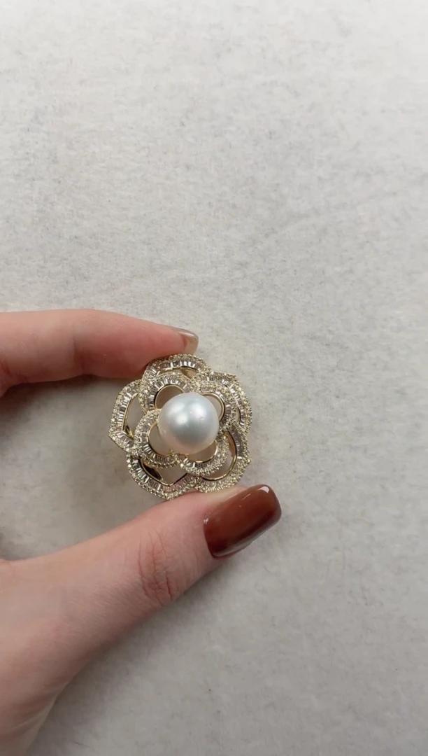 未镶嵌胸针海水珍珠q823