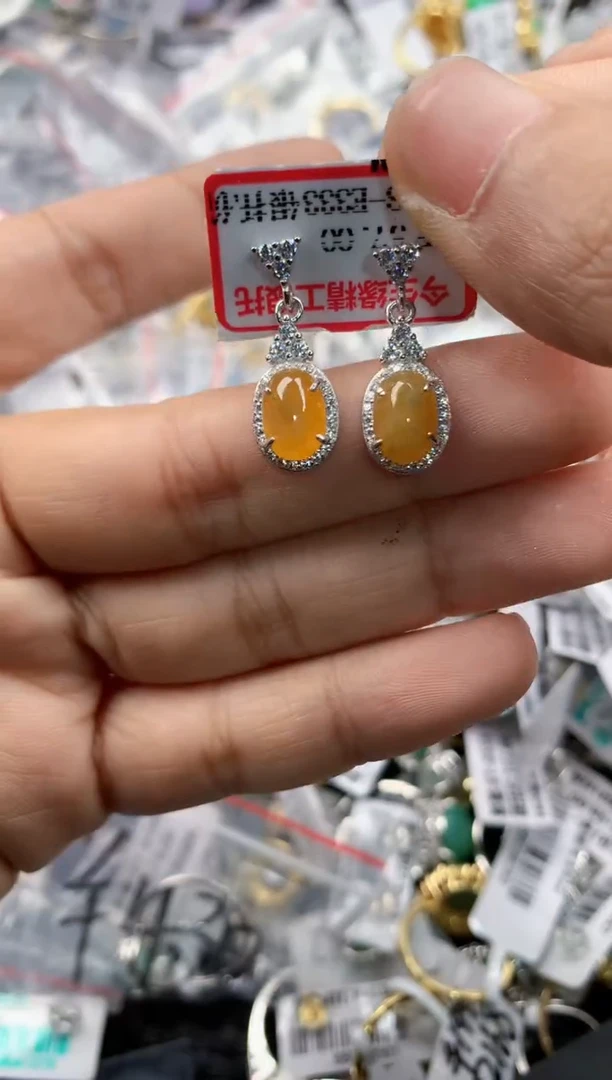 银S925镶嵌戒指翡翠4444         9
