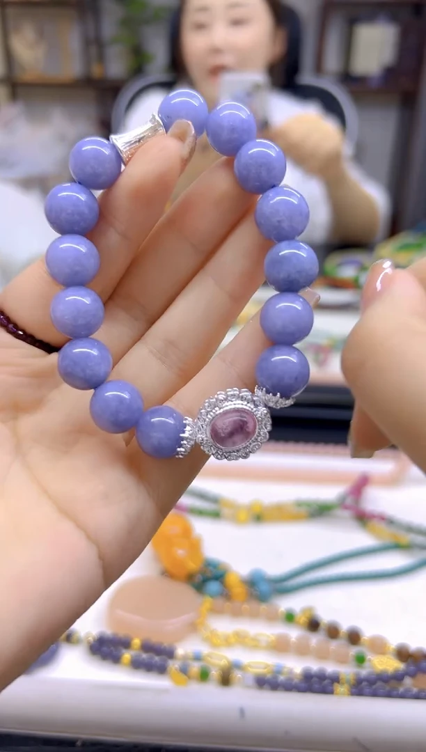 海蓝宝石手链未镶嵌DIY款S776