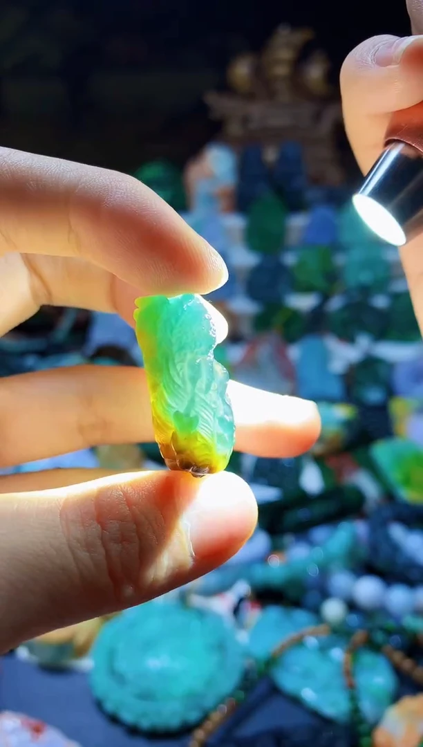 未镶嵌挂件翡翠天然A货翡翠1高冰龙戒