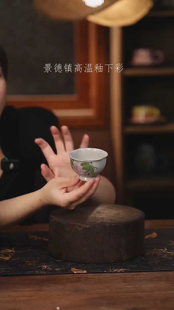 陶瓷景德镇高温釉下手绘陶瓷@L378@