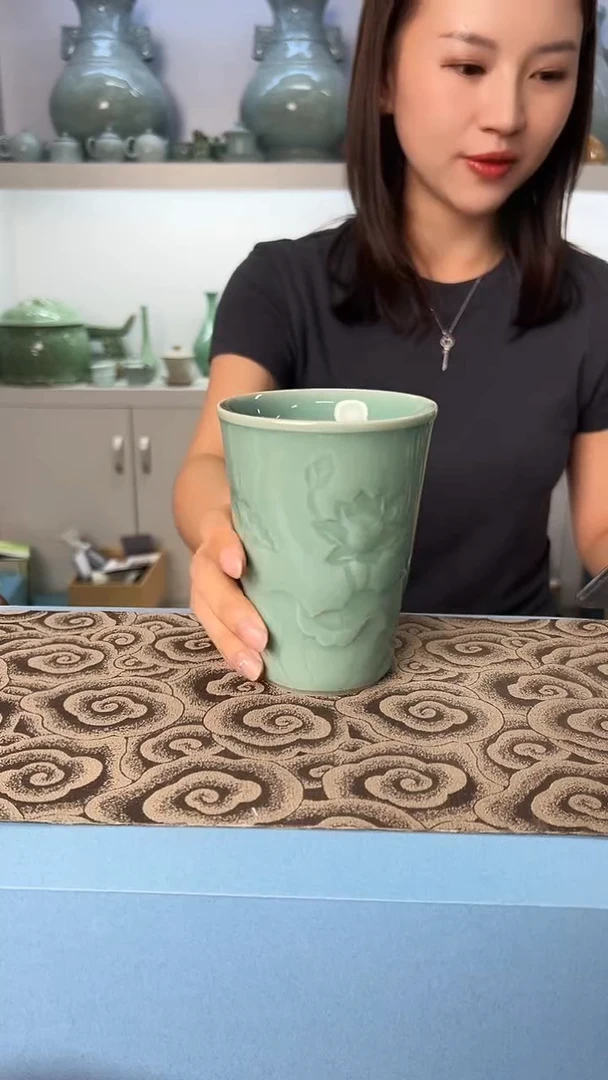 龙泉云间青瓷小米茶器