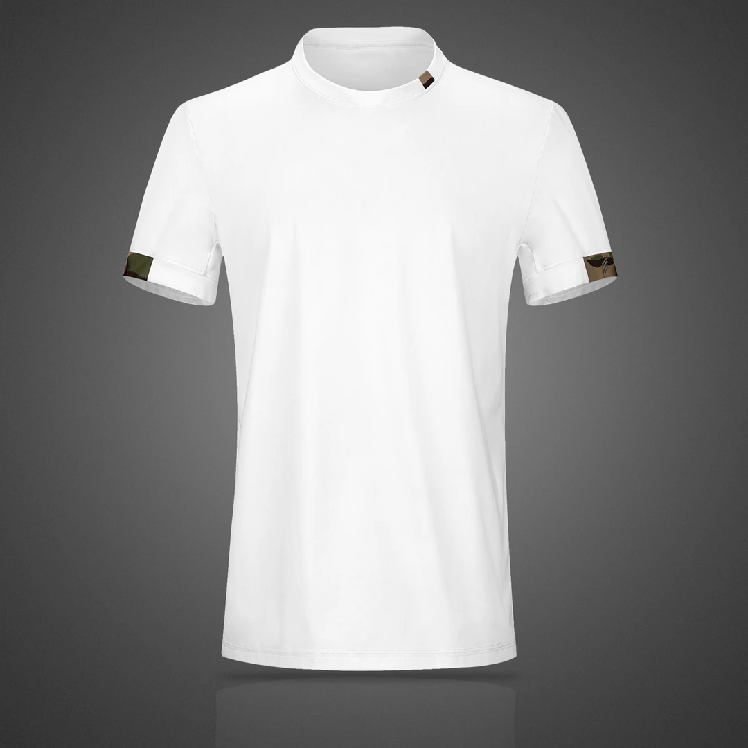 鹰爪逐风圆领战术T恤男士迷彩拼接抗皱短袖夏季户外运动透气短袖