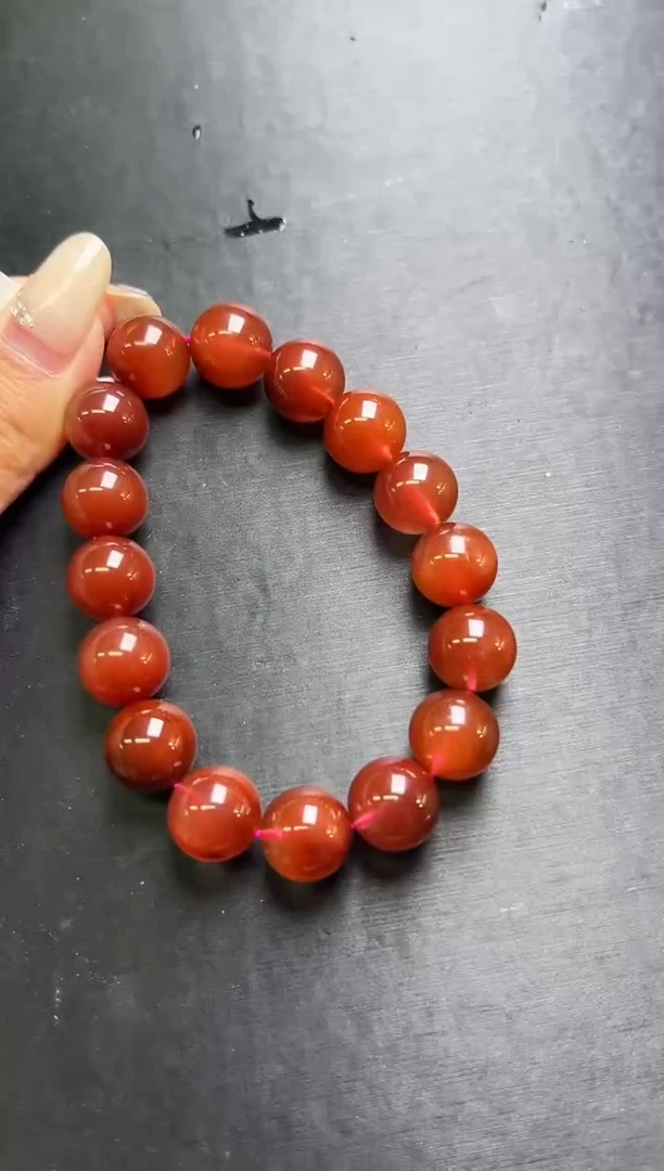 未镶嵌手串水晶红兔毛手串12mm+ JP53494