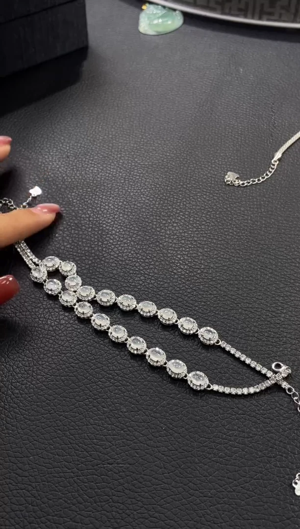 银S925镶嵌定制翡翠DDJ44453/多样性发一件