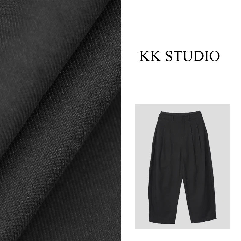 淇老板KK Studio25年早春新款九分高腰宽松简约纯色气球裤K913