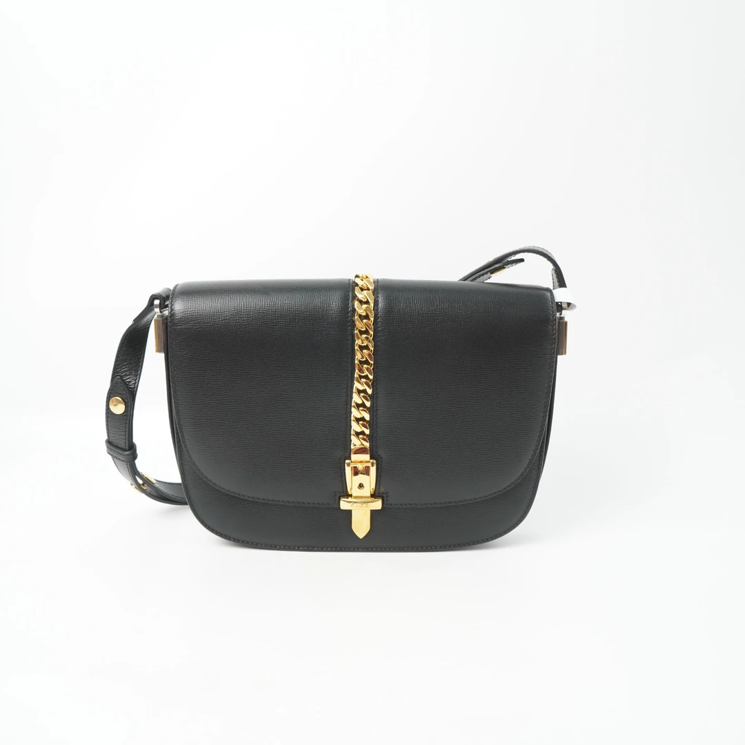 95新 GUCCI/古驰 sylveie1969系列黑色DS019628