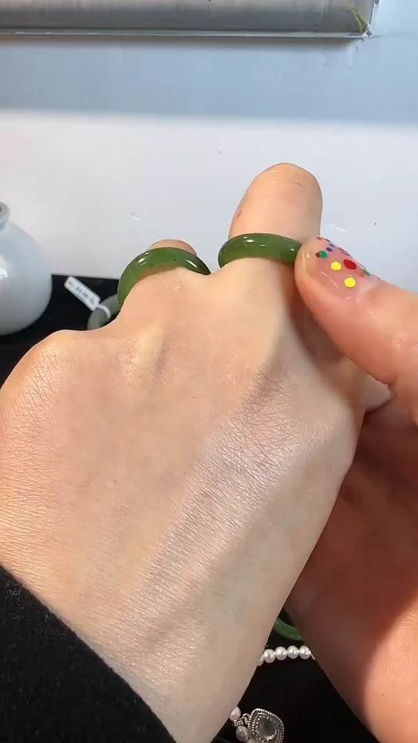 【闪购商品】和田玉（碧玉）戒指未镶嵌03