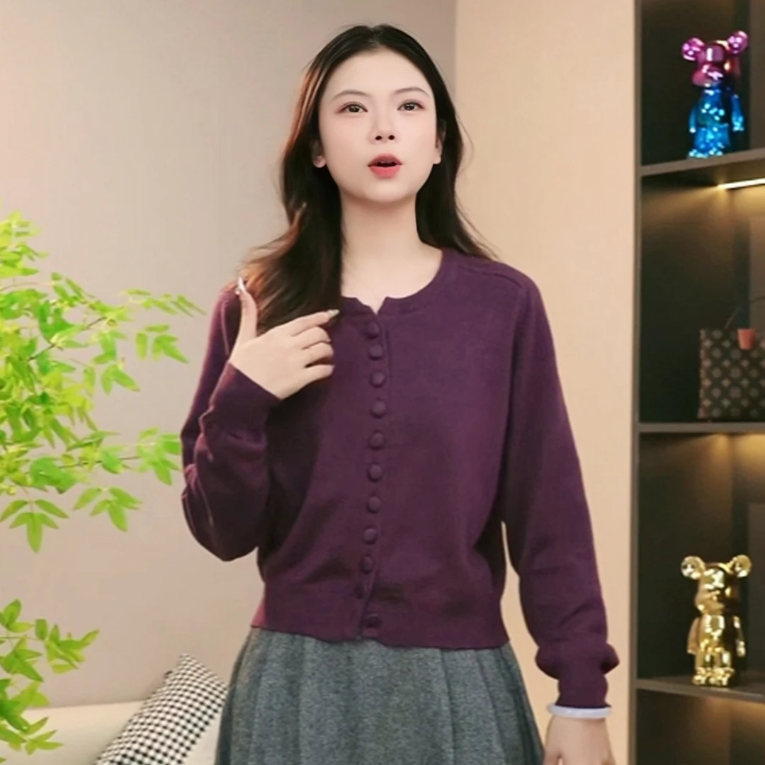 高档显瘦打底毛衣短款2025年春秋新款时尚气质休闲减龄高端针织衫