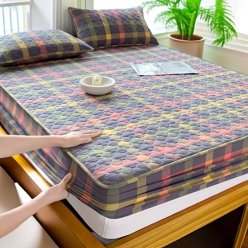 四季卡通夹棉床笠单件加厚床垫套防滑床罩固定席梦思保护套全包罩