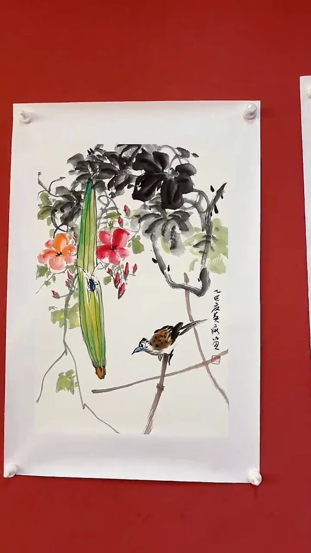 国画丝瓜