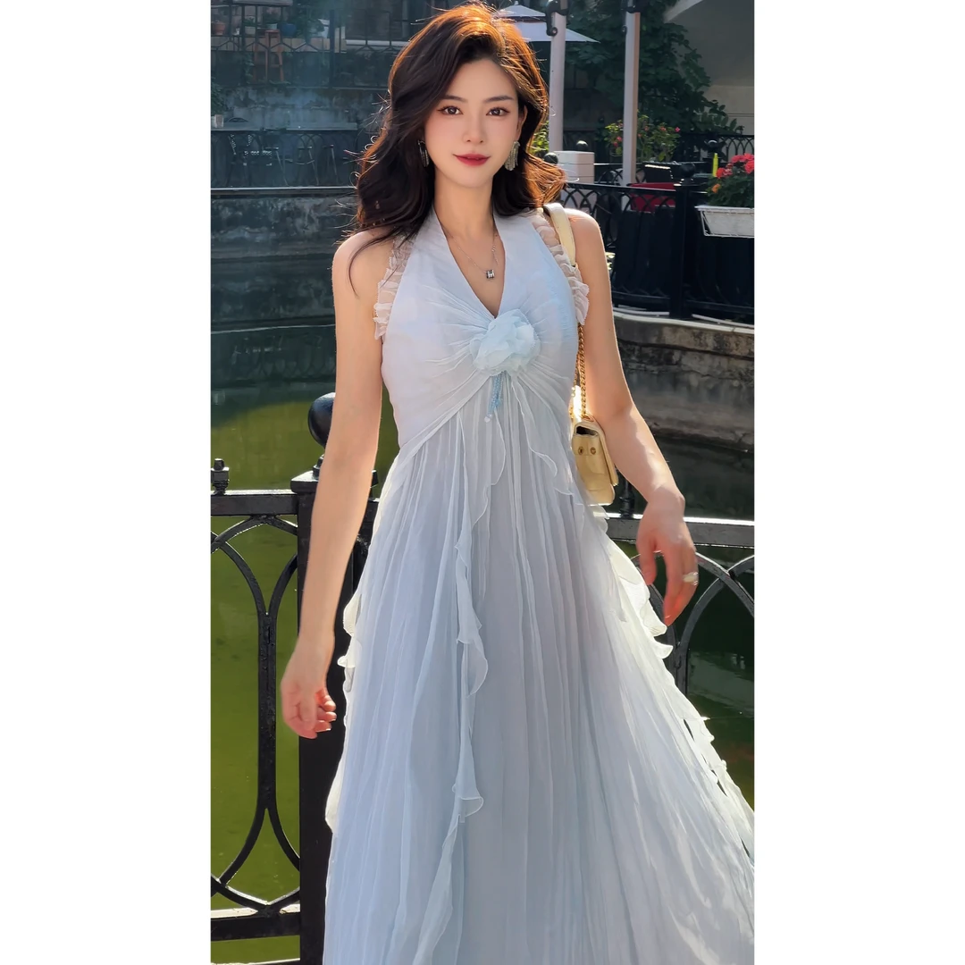 【2025-文文】重磅100桑蚕丝连衣裙HFQY25004