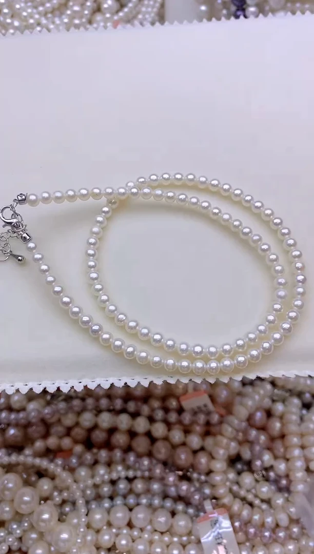 未镶嵌淡水珍珠1小米珠项链