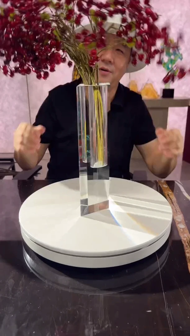 摆件菱形透明水晶花瓶