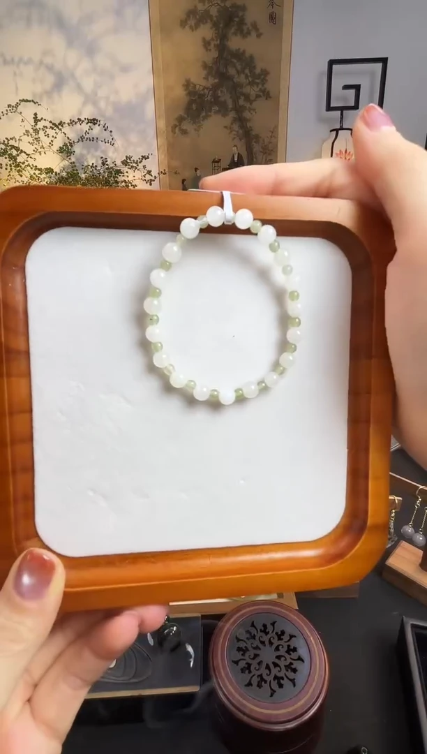 未镶嵌手链和田玉白玉手串和田玉