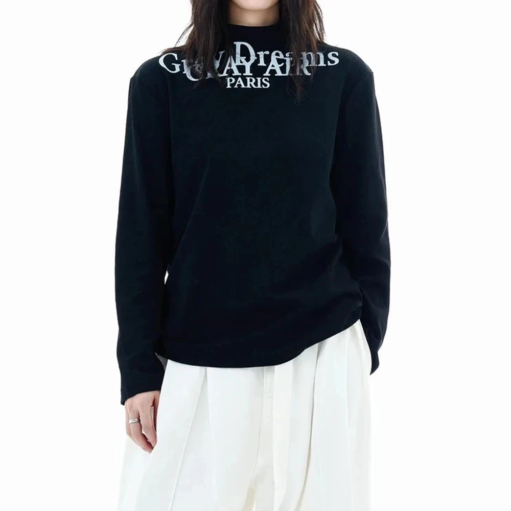 潮流百搭德绒内搭打底衫男秋冬修身半高领长袖t恤上衣时尚潮流风