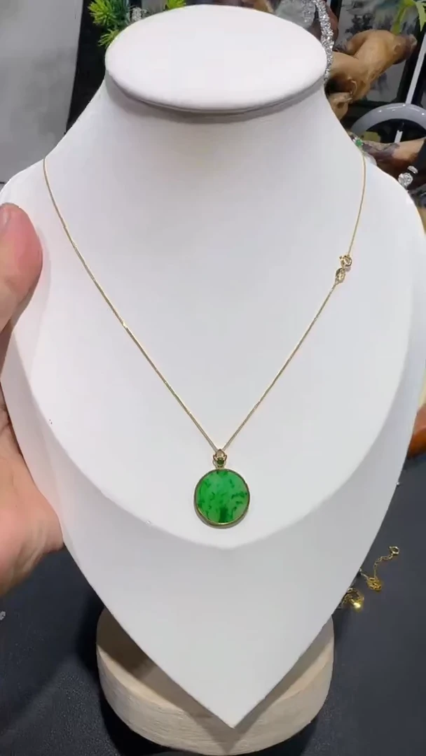 【闪购商品】翡翠套链18K金镶嵌套链