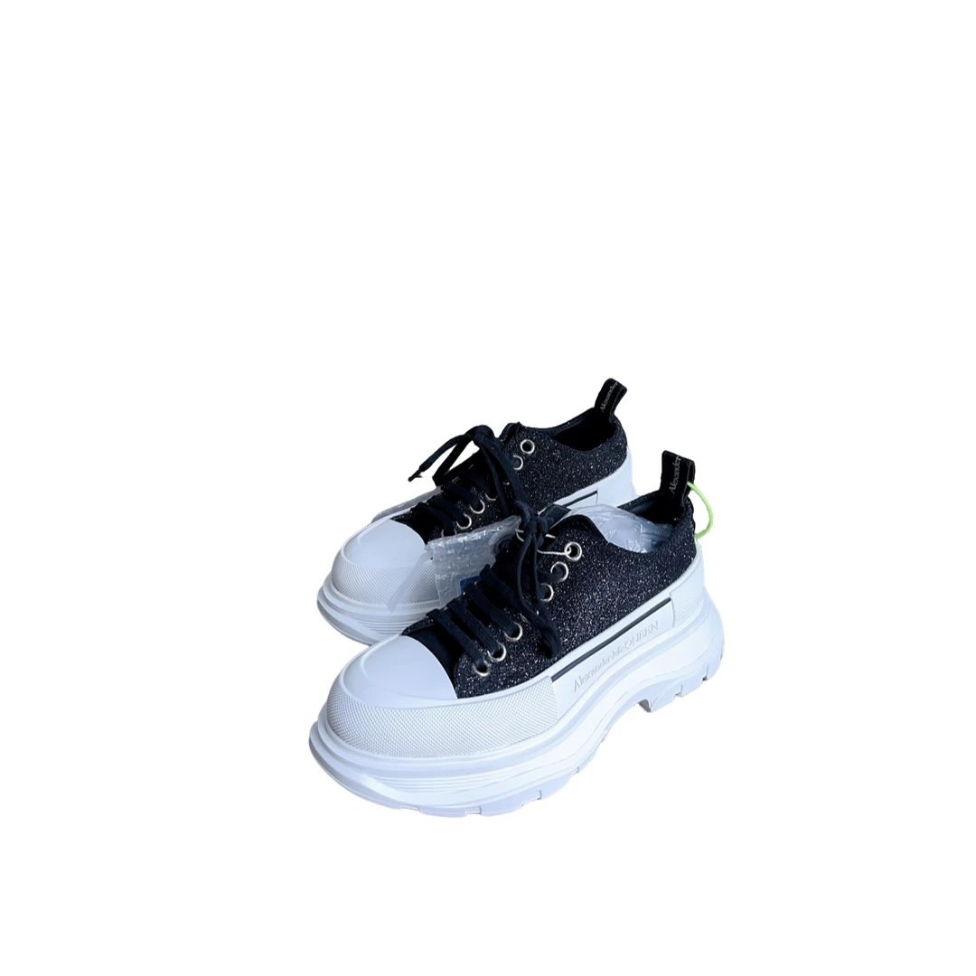 未使用 Alexander McQueen/亚历山大·麦昆 亮粉厚底休闲鞋37.5