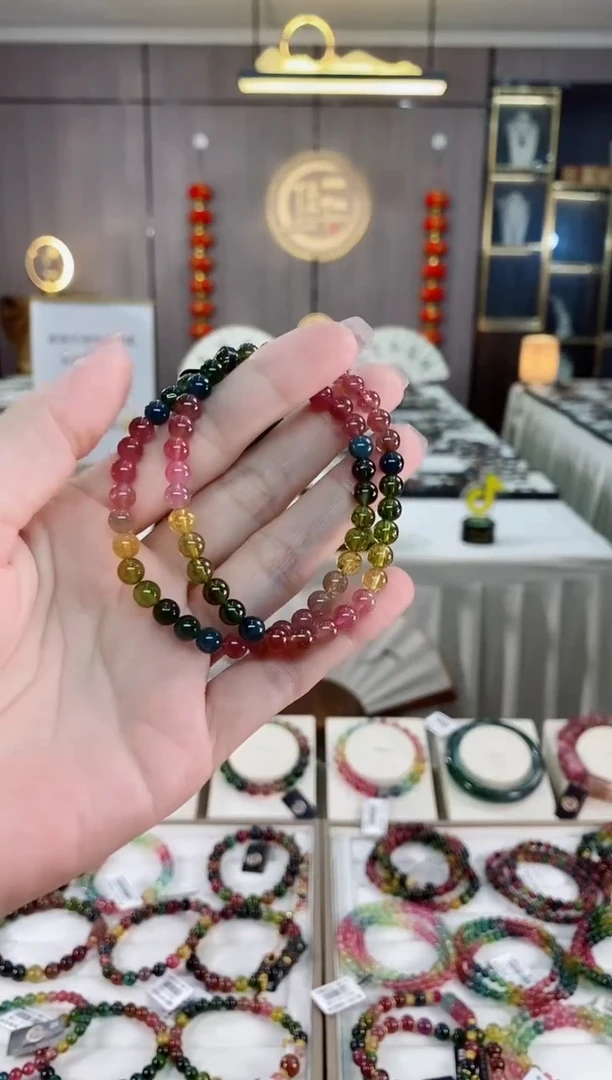 单圈手串5mm+未镶嵌碧玺（多样性发一条）hon