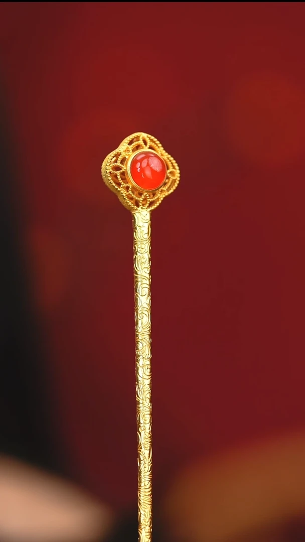 银S925镶嵌发饰玛瑙/玉髓新款