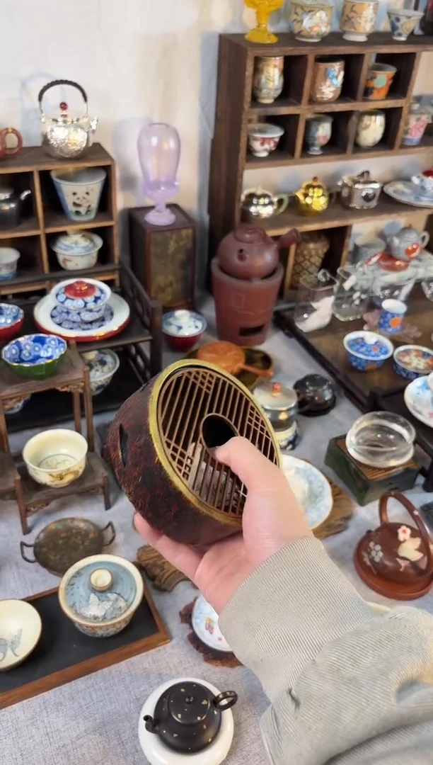 砂岩漆器红温茶炉圆款