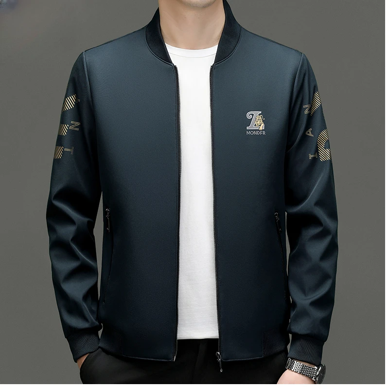 罗尔基那斯高端时尚夹克男士潮牌外套新款春秋季高级感休闲棒球服