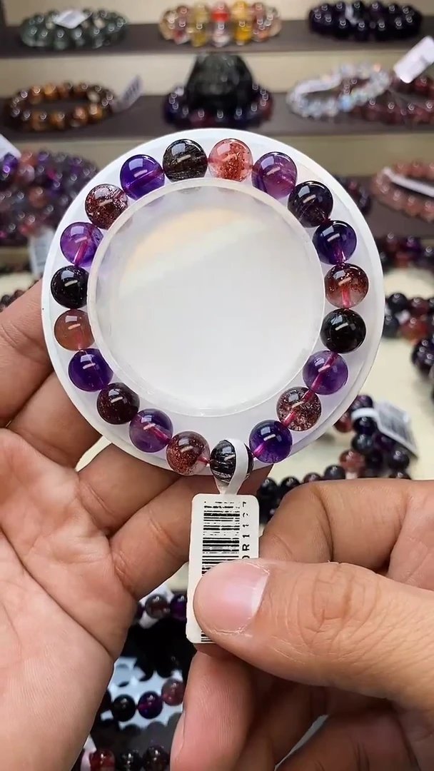 【闪购商品】水晶手链未镶嵌黑加仑超七单圈9m+