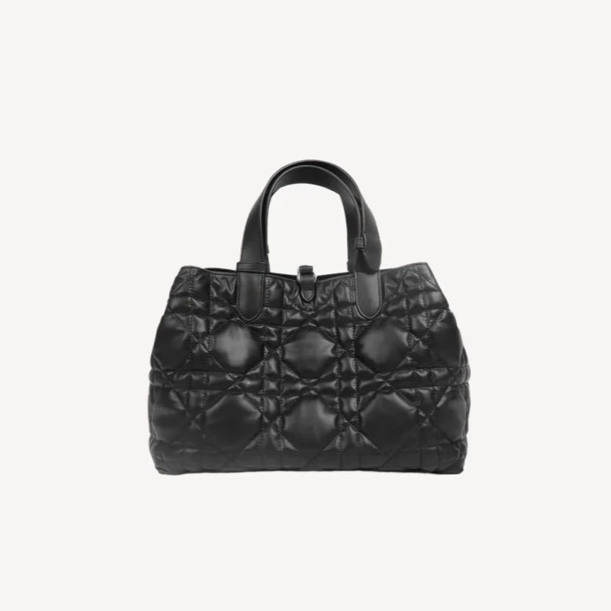 菱格包戴妃包黑色小众简约轻奢大容量通勤高級感单肩托特手提包女