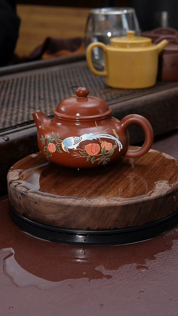 【闪购商品】紫砂茶壶泥绘容天紫砂壶