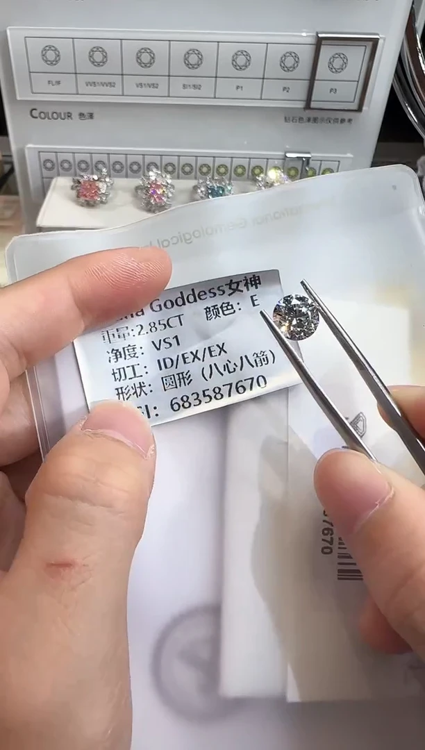裸石实验室培育钻石@ 2.85ct 先鉴赏，再定制！