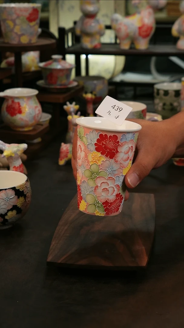 摆件用****2景德镇九寻花器手工陶瓷439